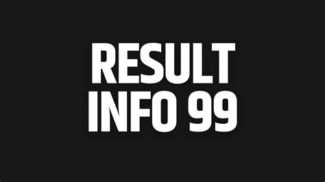 info 99 result